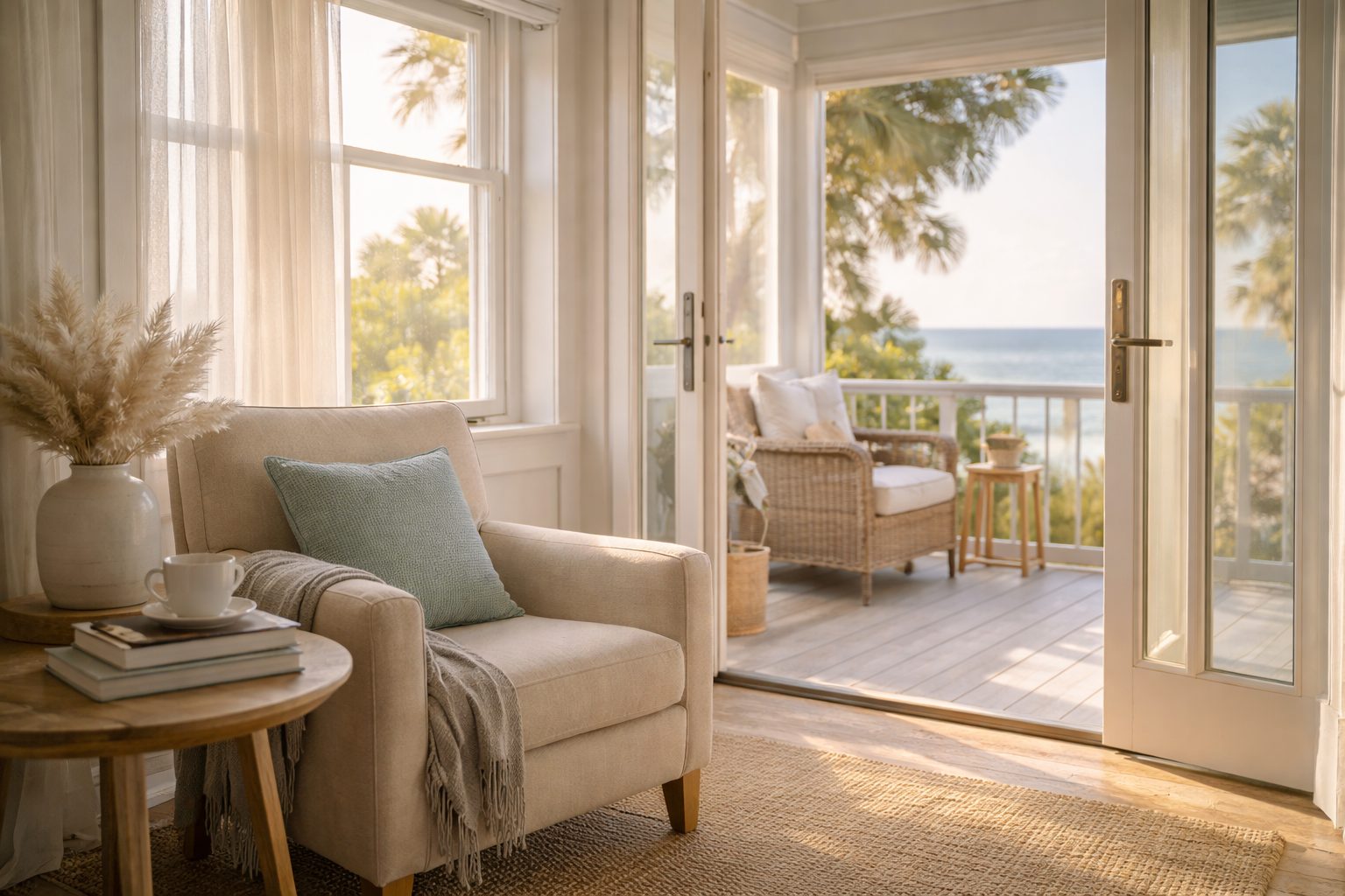 Quiet coastal interior representing probate real estate guidance in Northwest Florida